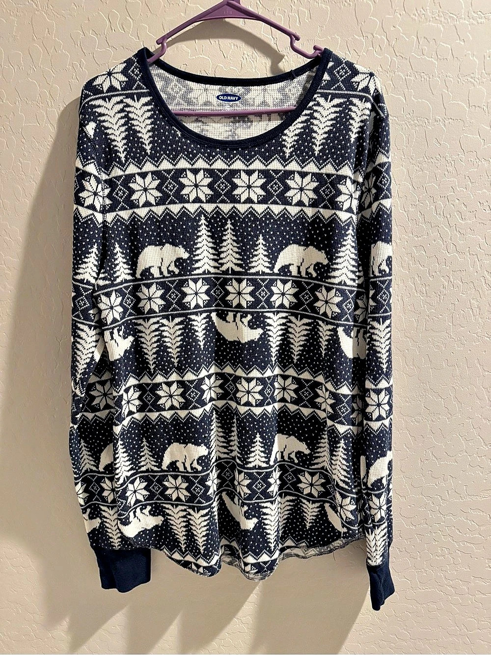 Old Navy Nordic Bear Print Crew Neck Sweater XXL Tall